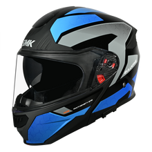 Load image into Gallery viewer, SMK Gullwing Sonic (GL256) Flip-up Helmet - Black/Blue/Grey