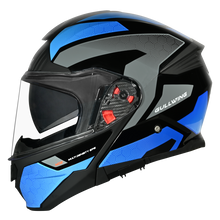Load image into Gallery viewer, SMK Gullwing Sonic (GL256) Flip-up Helmet - Black/Blue/Grey