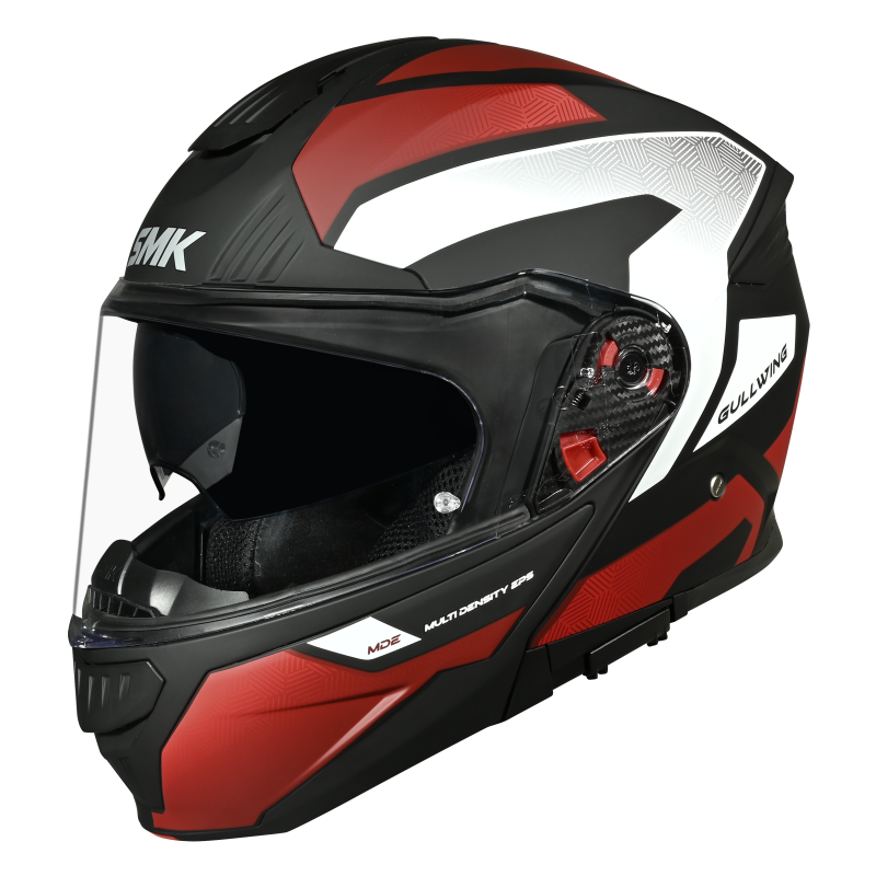 SMK Gullwing Sonic (MA231) Flip-up Helmet - Matt Black/Red/White