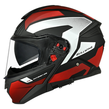 Load image into Gallery viewer, SMK Gullwing Sonic (MA231) Flip-up Helmet - Matt Black/Red/White