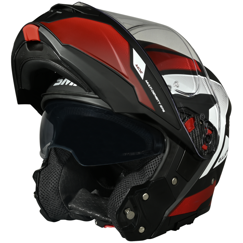 SMK Gullwing Sonic (MA231) Flip-up Helmet - Matt Black/Red/White