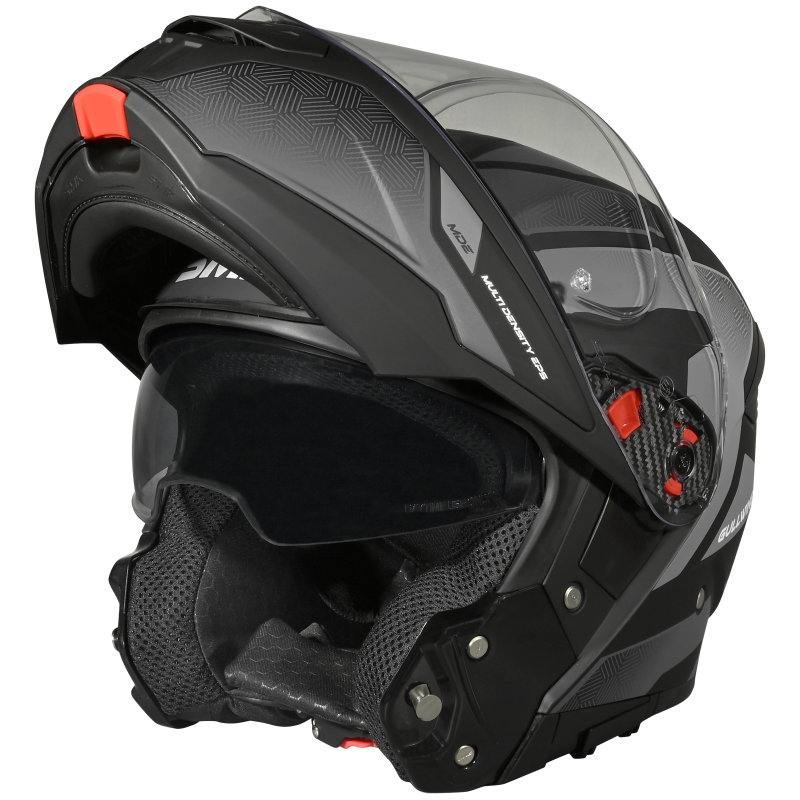 SMK Gullwing Sonic (MA266) Flip-up Helmet - Matt Black/Grey