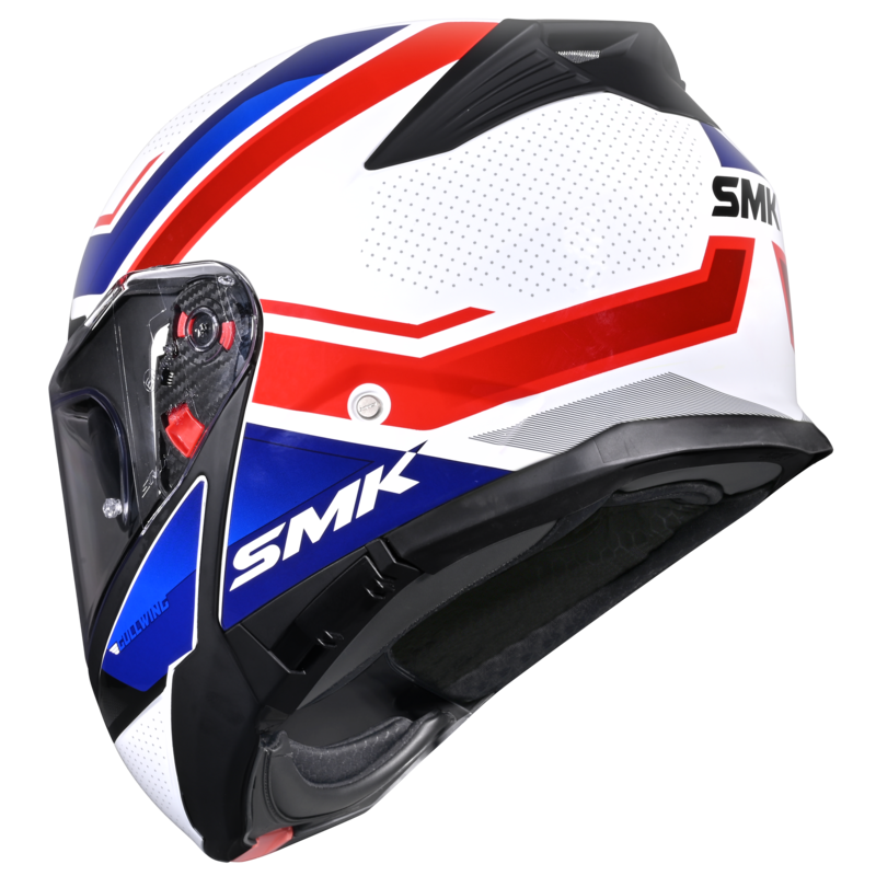 SMK Gullwing Supertour (MA153) Flip-up Helmet - Matt White/Blue/Red