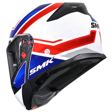 Load image into Gallery viewer, SMK Gullwing Supertour (MA153) Flip-up Helmet - Matt White/Blue/Red