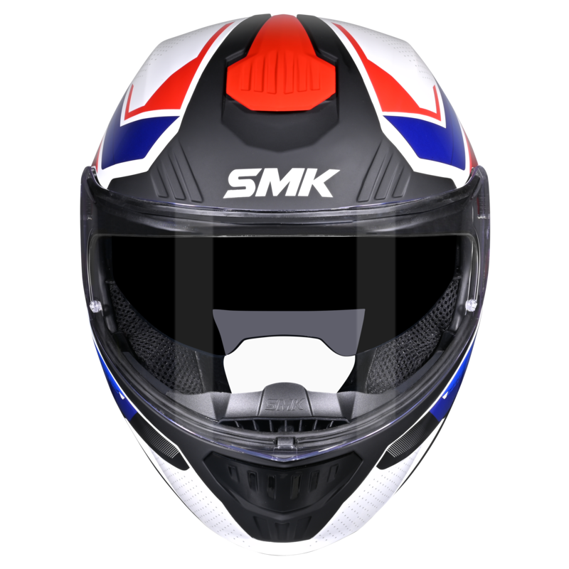 SMK Gullwing Supertour (MA153) Flip-up Helmet - Matt White/Blue/Red