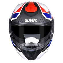 Load image into Gallery viewer, SMK Gullwing Supertour (MA153) Flip-up Helmet - Matt White/Blue/Red