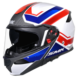 SMK Gullwing Supertour (MA153) Flip-up Helmet - Matt White/Blue/Red