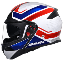 Load image into Gallery viewer, SMK Gullwing Supertour (GL153) Flip-up Helmet - White/Blue/Red