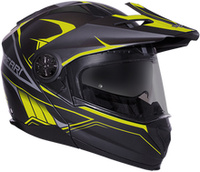 Load image into Gallery viewer, RXT 909P Safari Matte Black/Fluro Yellow Modular-Adventure Helmet