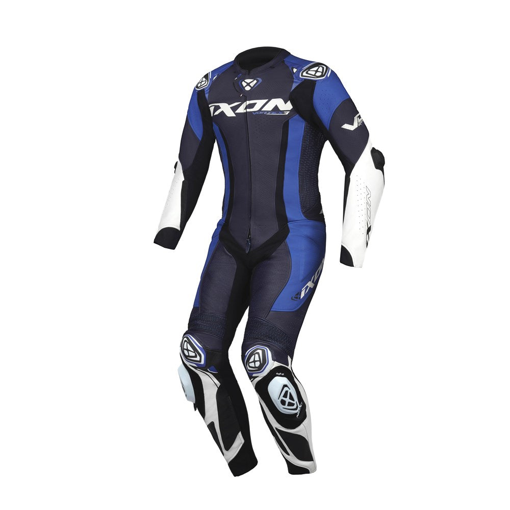 Ixon Vortex 3 Leather One Piece Suit - Blue/White