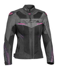 Load image into Gallery viewer, Ixon Draco Lady Textile Jacket - Black/Anthracite/Fuchsia