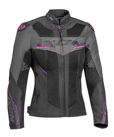 Ixon Draco Lady Textile Jacket - Black/Anthracite/Fuchsia