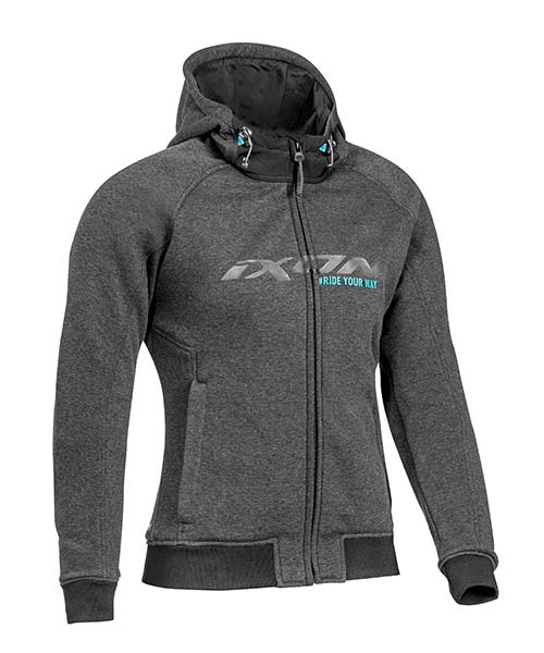 Ixon Palermo Lady Hoodie - Anthracite/Turquoise