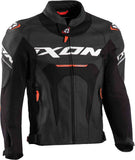 Ixon Jackal Leather Jacket - Black/White/Red