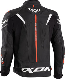 Ixon Jackal Leather Jacket - Black/White/Red