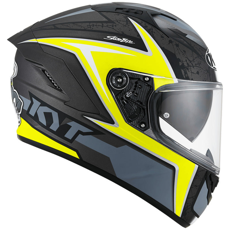 KYT NF-R Mindset Helmet - Matt Anthracite Yellow