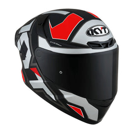 KYT TT-Course Electron Helmet - Matt Grey Red