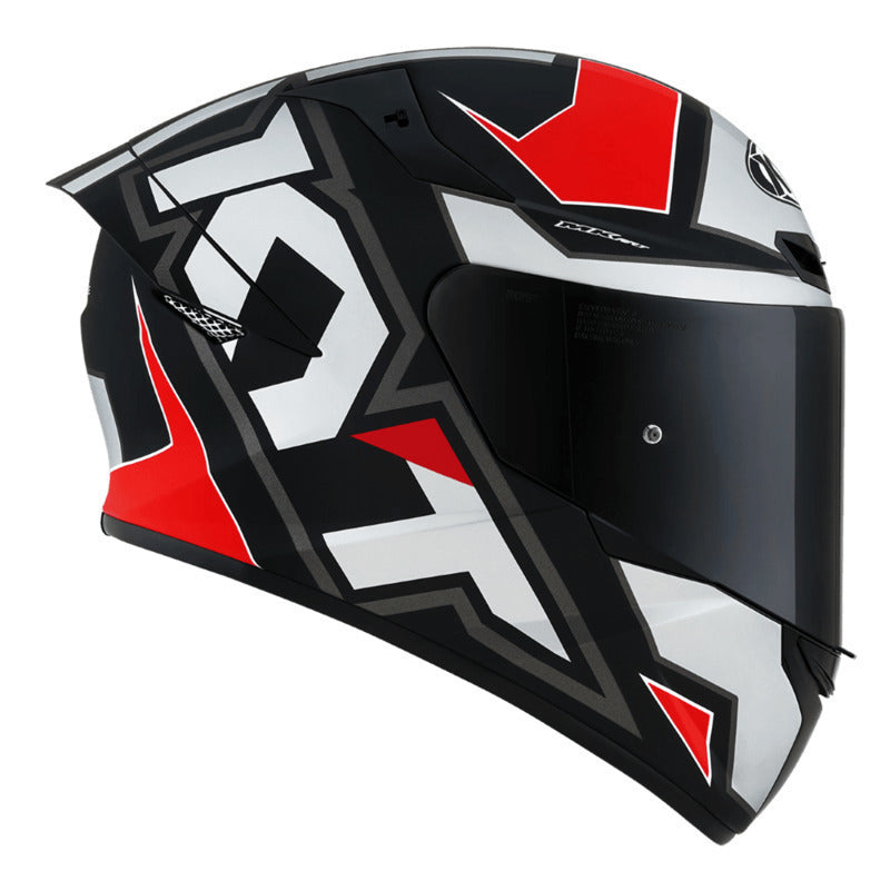 KYT TT-Course Electron Helmet - Matt Grey Red
