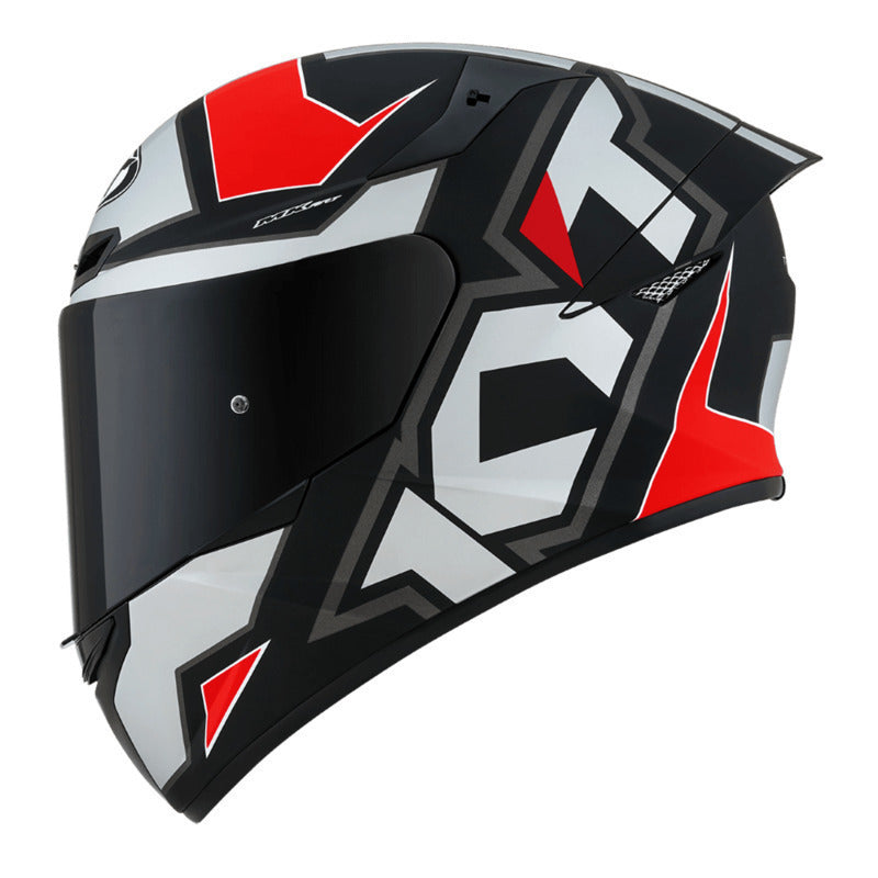 KYT TT-Course Electron Helmet - Matt Grey Red