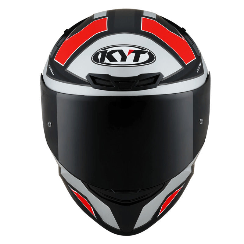 KYT TT-Course Electron Helmet - Matt Grey Red