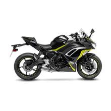 Load image into Gallery viewer, LV One Evo Stainless Steel Full Exhaust System w/Slash Cut Carbon End Cap for Kawasaki Ninja 650/Z 650 21-22/Versys 650 21-22