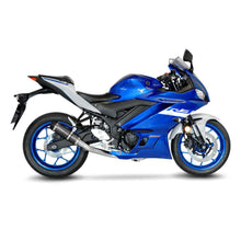 Load image into Gallery viewer, LV GP Corsa Evo Carbon Fiber Full Exhaust System w/Slash Cut End Cap for Yamaha YZF-R3 19-20/MT-25 15-18/MT-03 2020