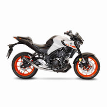 Load image into Gallery viewer, LV GP Corsa Evo Carbon Fiber Full Exhaust System w/Slash Cut End Cap for Yamaha YZF-R3 19-20/MT-25 15-18/MT-03 2020