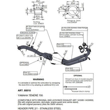 Load image into Gallery viewer, LV Head Pipes Stainless Ténéré 700 '19> (Orig. &amp; LV Exhaust) (Orig. Skid Plate, Engine Guard, C Stand, Pann)