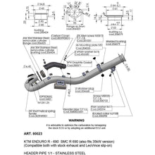 Load image into Gallery viewer, LV Head Pipes Stainless 690 Enduro / 690 SMC '19> (Stock Or LV Exhaust)