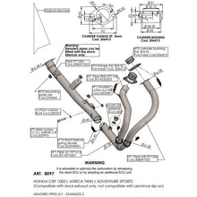 Load image into Gallery viewer, LV Head Pipes Stainless Crf 1000 L Af Twin / Adv Sprt '18>'19 (Only With Orig. Exhaust)