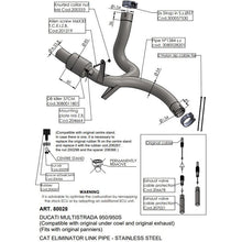 Load image into Gallery viewer, LV Link Pipe (Cat Elim.) Stainless M'Strada 950/S '21> (Comp W Orig. Exhaust, Pann, Under Cowl)