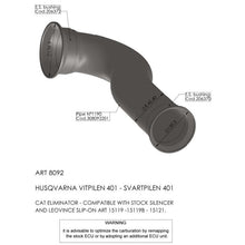 Load image into Gallery viewer, LV Link Pipe (Cat Elim.) Stainless Svart / Vit 401 '18>'19 (Comp W Orig. &amp; LV Exhaust)