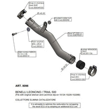 Load image into Gallery viewer, LV Link Pipe (Cat Elim.) Stainless Leoncino/Trail 500 '17>  (Orig. &amp; Leovince Exhaust)