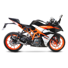Load image into Gallery viewer, LV Pro Carbon Fiber Slip-On Muffler w/Shark Cut Carbon End Cap for KTM Duke 125/RC 125/Duke 390RC 390 17-20