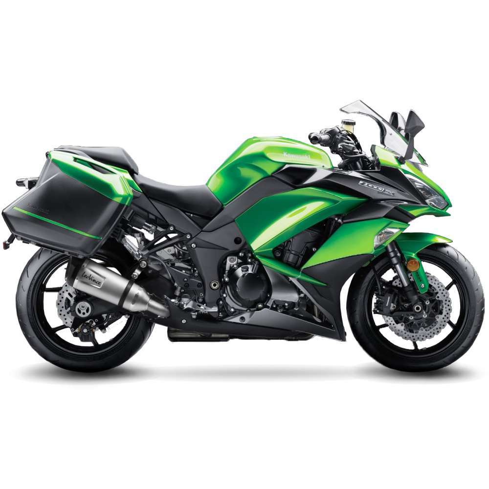 LV Factory S Stainless Steel Slip-On Muffler w/Carbon End Cap for Kawasaki Z 1000/Z 1000 SX 17-20