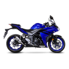 Load image into Gallery viewer, LV Pro Stainless Steel Slip-On Muffler w/Shark Cut Carbon End Cap for Yamaha YZF-R3/MT-03 18-20