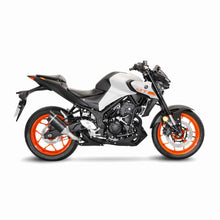 Load image into Gallery viewer, LV Pro Carbon Fiber Slip-On Muffler w/Shark Cut Carbon End Cap for Yamaha YZF-R3/MT-03 18-20