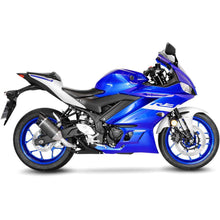 Load image into Gallery viewer, LV Pro Carbon Fiber Slip-On Muffler w/Shark Cut Carbon End Cap for Yamaha YZF-R3/MT-03 18-20