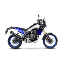 Load image into Gallery viewer, LV One Evo Stainless Black Slip-On Muffler w/Carbon End Cap for Yamaha Tenere 700 19-22