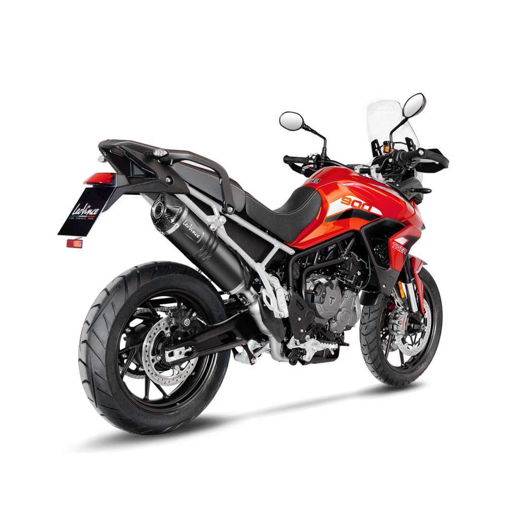 LV One Evo Stainless Black Slip-On Muffler w/Carbon End Cap for Triumph Tiger 900 GT/Rally/Pro 20-22