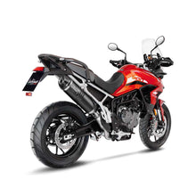 Load image into Gallery viewer, LV One Evo Stainless Black Slip-On Muffler w/Carbon End Cap for Triumph Tiger 900 GT/Rally/Pro 20-22