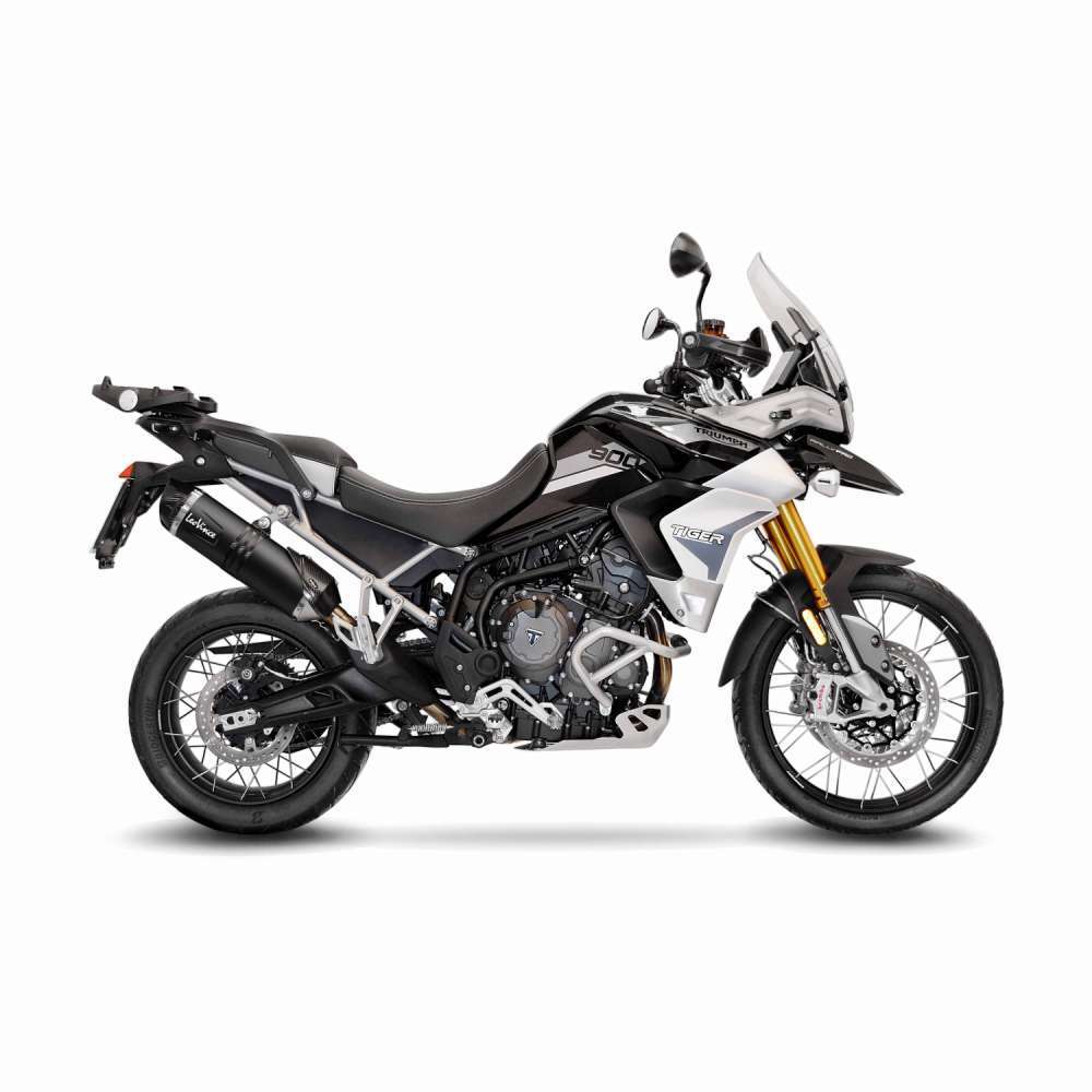 LV One Evo Stainless Black Slip-On Muffler w/Carbon End Cap for Triumph Tiger 900 GT/Rally/Pro 20-22