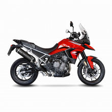 Load image into Gallery viewer, LV One Evo Stainless Black Slip-On Muffler w/Carbon End Cap for Triumph Tiger 900 GT/Rally/Pro 20-22