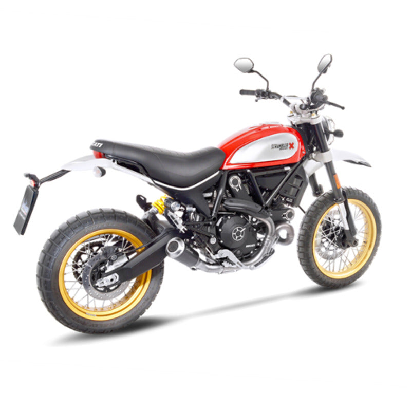 LV Slip-On LV-10 Stainless Blk Scrambler 800 Desert Sled '17>'20