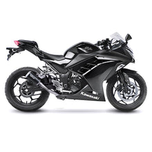 Load image into Gallery viewer, LV Slip-On LV-10 Stainless Blk Ninja 250/300 R  / Z 250/300 '13>'16