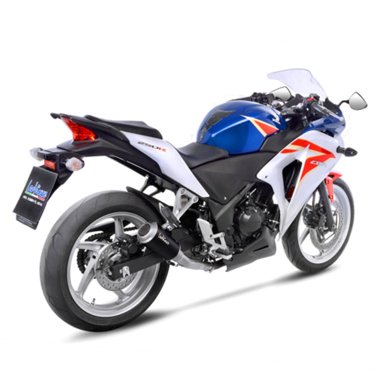 LV Slip-On LV-10 Stainless Black CBR 250 R '11>'13