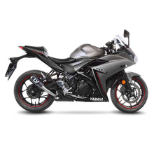 Load image into Gallery viewer, LV-10 Carbon Fiber Slip-On Muffler w/Stainless End Cap for Yamaha YZF-R3 19-20/MT-25 15-18/MT-03 2020