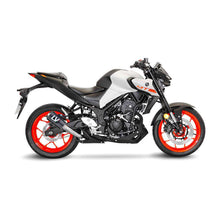 Load image into Gallery viewer, LV-10 Carbon Fiber Slip-On Muffler w/Stainless End Cap for Yamaha YZF-R3 19-20/MT-25 15-18/MT-03 2020
