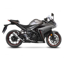 Load image into Gallery viewer, LV-10 Stainless Steel Slip-On Muffler w/Stainless End Cap for Yamaha YZF-R3 19-20/MT-25 15-18/MT-03 2020