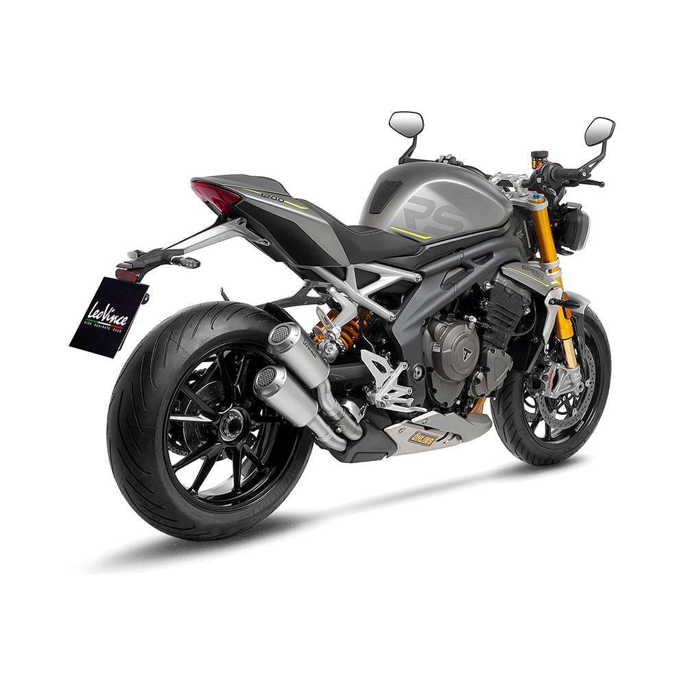 LV-10 Stainless Steel Slip-On Muffler w/Stainless End Cap for Triumph Speed Triple 1200 RR/RS 21-22